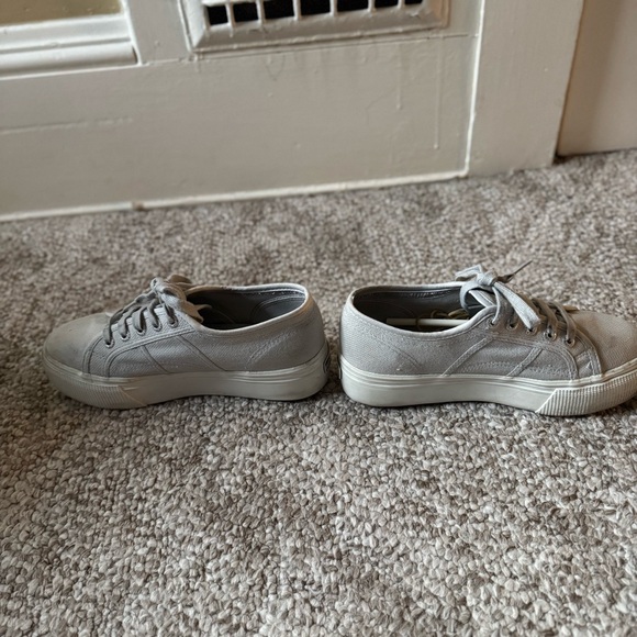 Superga grey platform sneakers size 37/ 7 - Picture 2 of 8